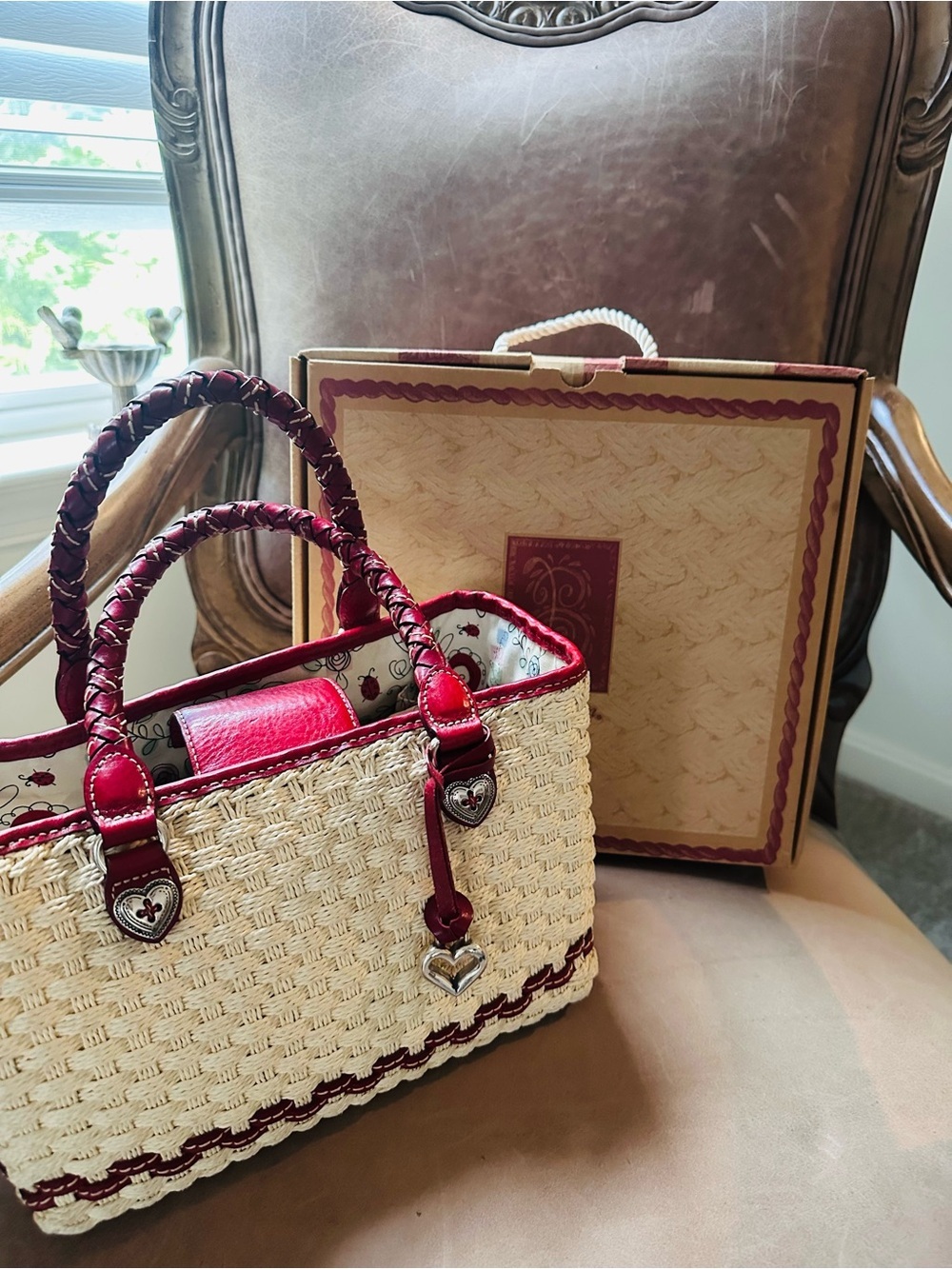 Brighton ❤️ “Peggy” Summer Natural Jute Tote - Retired